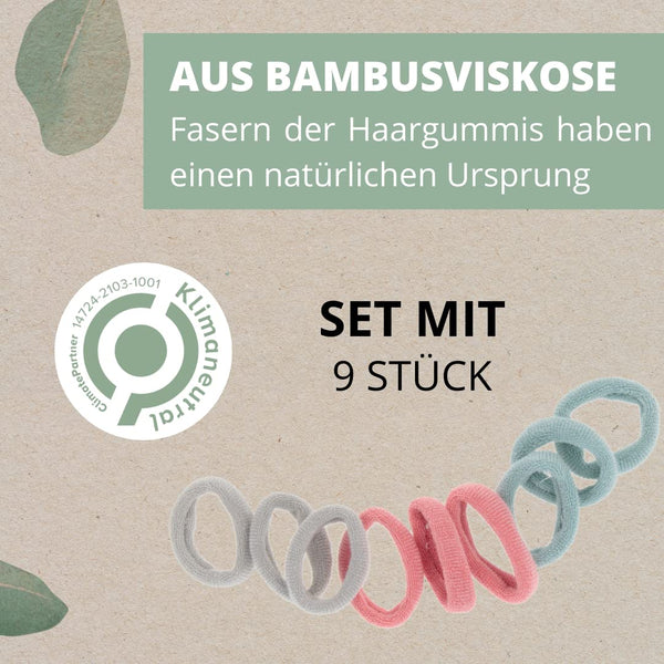 Parsa Beauty PARSA Beauty Nature Kids Haargummi gerippt mit Bambusviskose, 9 Stk Zeitlich begrenztes Angebot