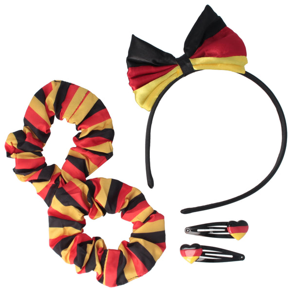 Parsa Beauty PARSA Beauty Deutschland Fanartikel Set Haarreif mit Schleife, Scrunchies und Haarclips für EM und WM Clearance-Verkauf