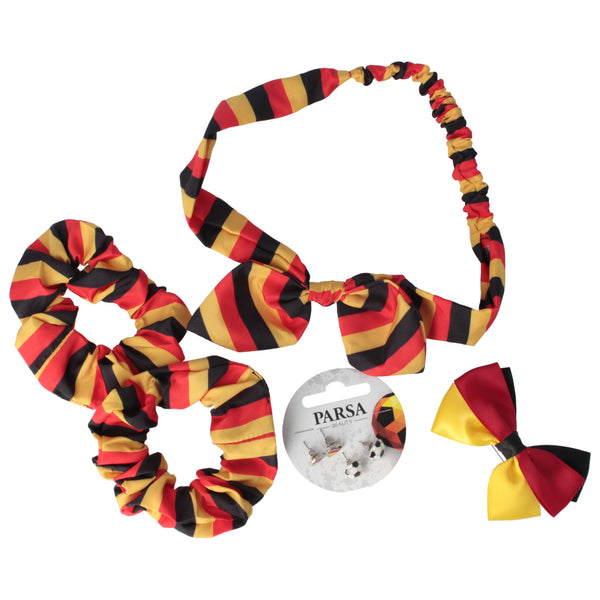 Parsa Beauty PARSA Beauty Deutschland Fanartikel Set Haarband, Schleife, Ohrringe, Scrunchies für EM und WM Kostenloser Versand international