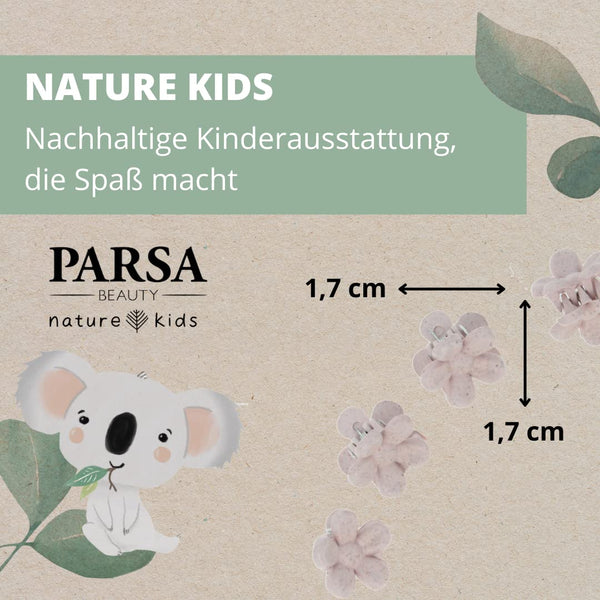 Parsa Beauty PARSA Beauty Nature Kids Haarklammer Blütenform mit Weizenstroh, 6 Stk Rabatt