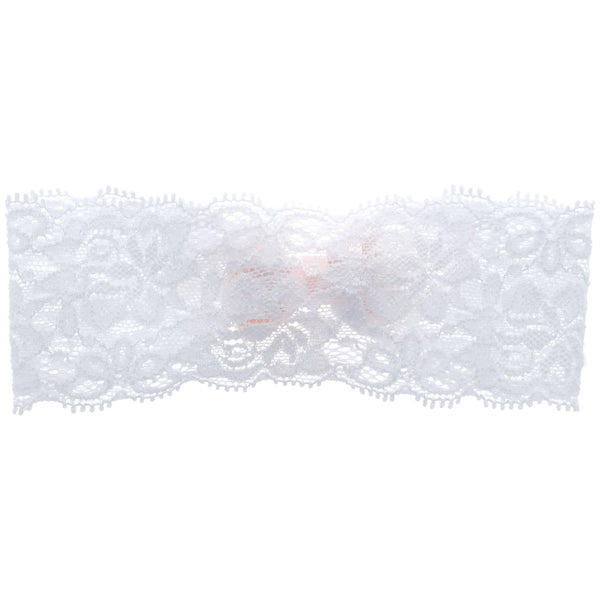Parsa Beauty PARSA Baby Haarband weiß Spitze mit rosa Schleife Cyber Monday