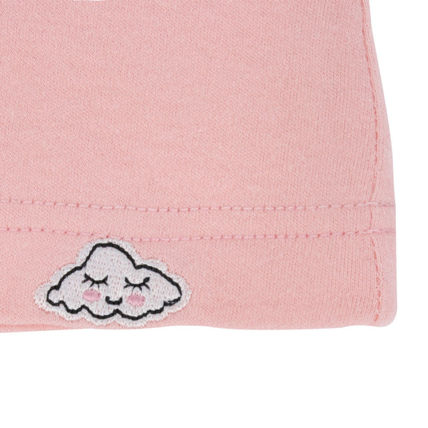 Parsa Beauty PARSA Baby Mütze rosa mit Öhrchen und Wölkchenstickerei 1Stk Vatertagsangebot