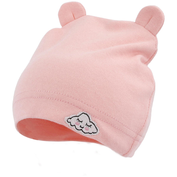 Parsa Beauty PARSA Baby Mütze rosa mit Öhrchen und Wölkchenstickerei 1Stk Vatertagsangebot