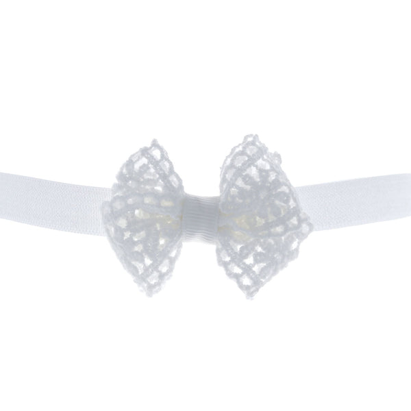 Parsa Beauty PARSA Baby Haarband weiß mit Spitzenschleife 1Stk Heißer Verkauf