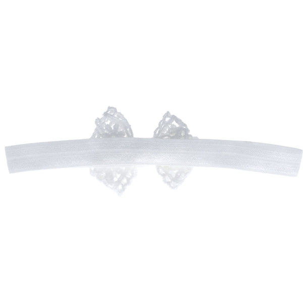 Parsa Beauty PARSA Baby Haarband weiß mit Spitzenschleife 1Stk Heißer Verkauf