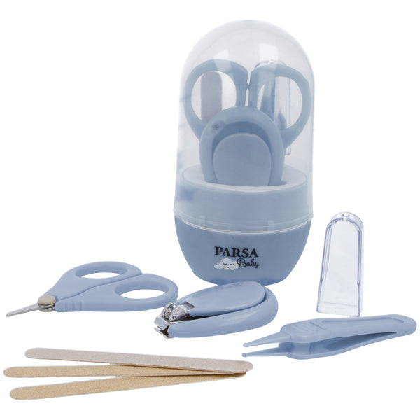 Parsa Beauty PARSA Baby 6-teiliges Nagel-Pflegeset, Nagelknipser, Nasenpinzette, Baby Maniküre Schere Neugeborenen-Set für Jungs Sonderangebote