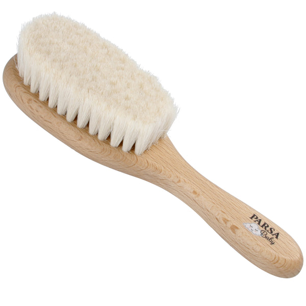 Parsa Beauty PARSA Baby Haarpflegebürste mit Ziegenhaar aus FSC®-zertifiziertem Buchenholz für die Pflege von feinem Babyhaar und empfindlicher Kopfhaut Im Verkauf