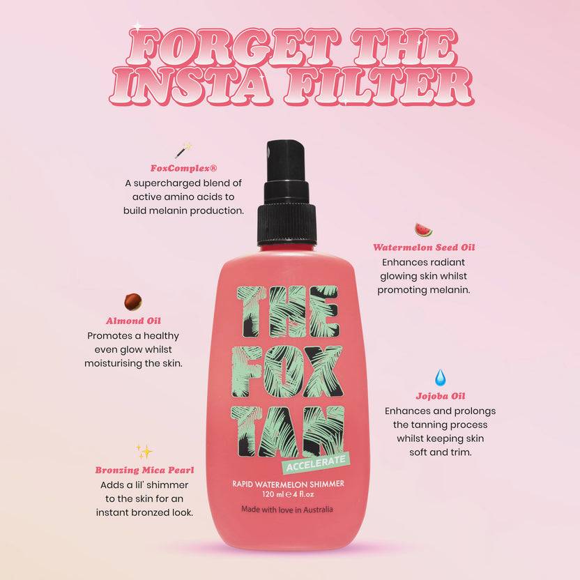 The Fox Tan Rapid Watermelon Shimmer (120ml) Super Rabatt