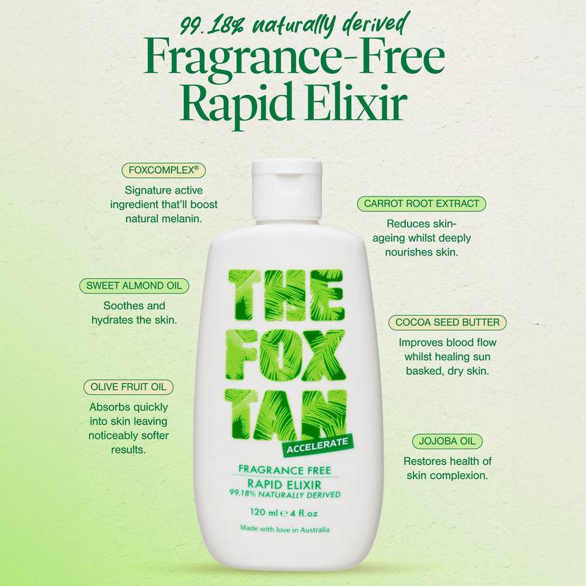The Fox Tan Fragrance Free Rapid Tanning Elixir (120ml) Rabatt