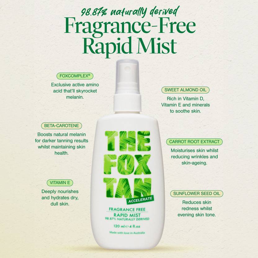 The Fox Tan Fragrance Free Rapid Tanning Mist (120ml) Flash Sale