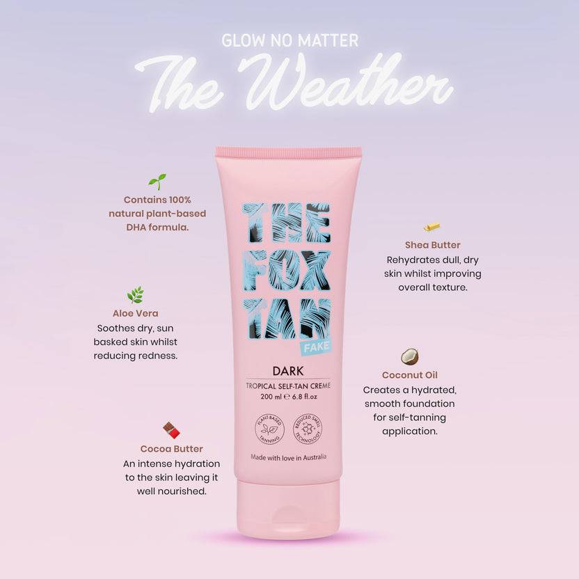 The Fox Tan Dark Tropical Self-Tan Creme (200ml) Super Rabatt