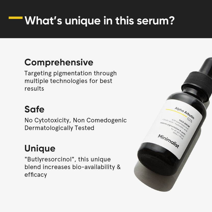 Minimalist Alpha Arbutin 02% Face Serum (30ml) Outlet