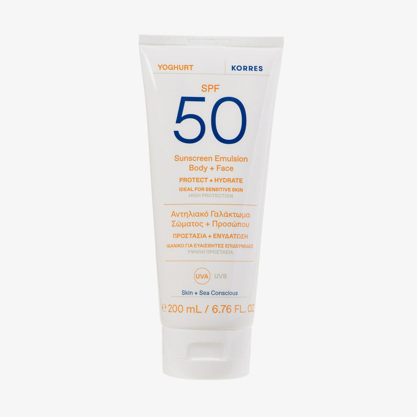 KORRES Yoghurt Sonnenschutz-Emulsion für Körper und Gesicht (200ml) Vierteljährliche Förderung