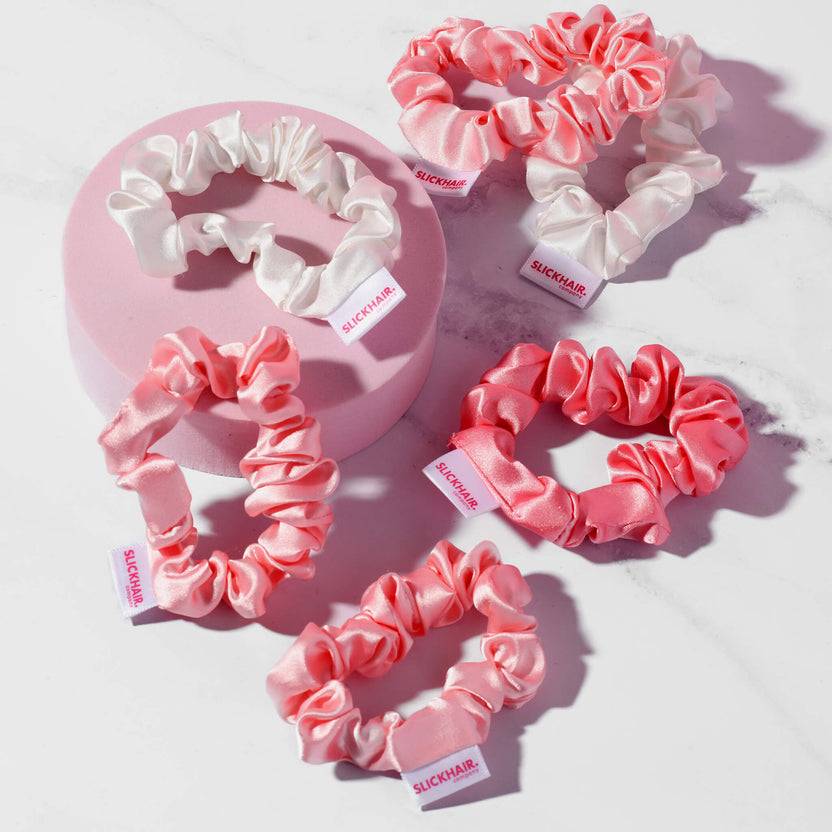 Slick Hair Skinny Silky Scrunchies Set (6 Pack) Riesige Ersparnisse
