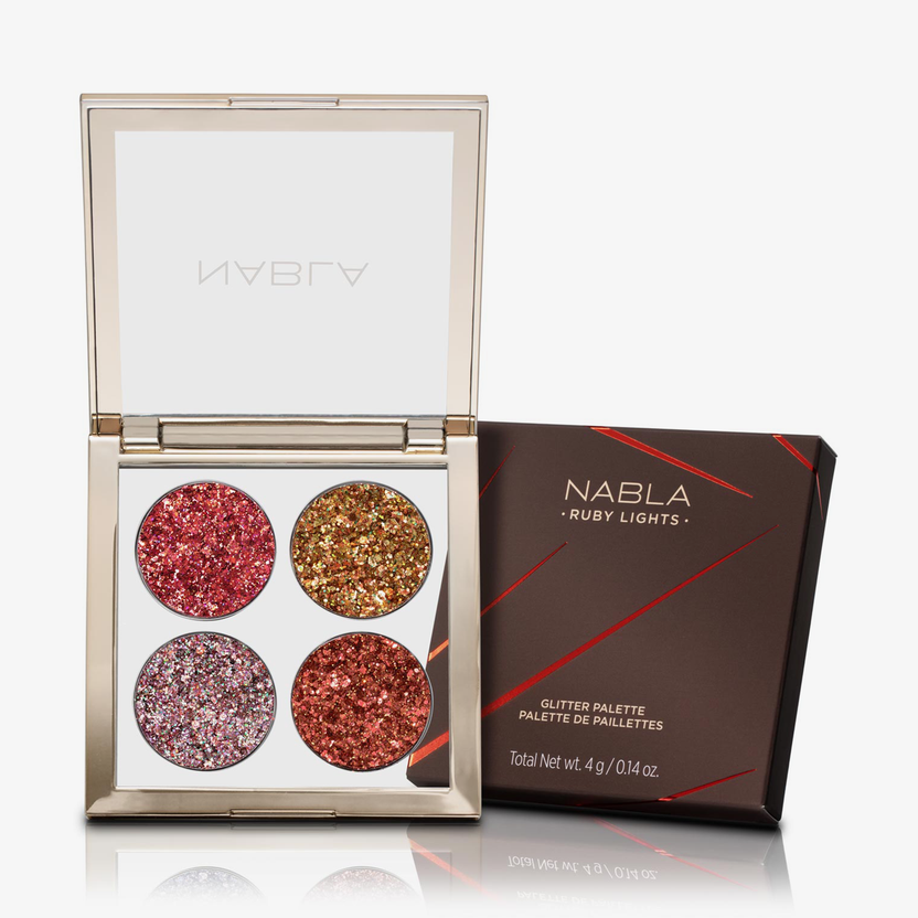 NABLA Cosmetics Ruby Lights Glitter Palette (4g) Kostenlose Rückgabe