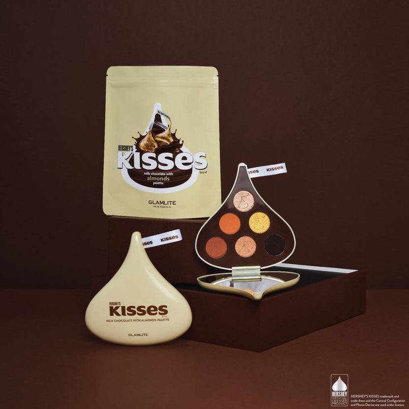 Glamlite Cosmetics Hershey's Kisses x Glamlite Milk Chocolate with Almonds Palette im Angebot