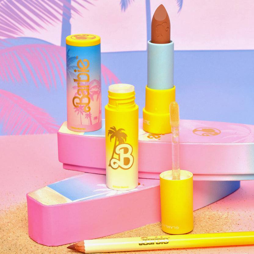 Glamlite Cosmetics Barbie™ x Glamlite At The Beach Lip Kit Valentinstagsangebot