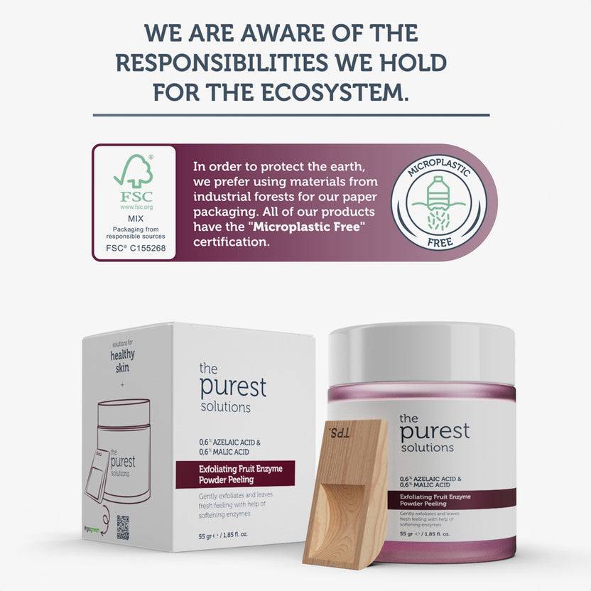 The Purest Solutions 0,6% Azelaic Acid + 0,6% Malic Acid Exfoliating Fruit Enzyme Powder Peeling (55g) Kauf eins, bekomm eins gratis