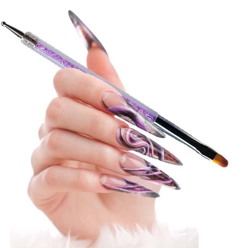 Sun Garden Nails Spot Swirl Dotting Tool & Gelpinsel aus Rotmarderhaar - Rounded 2in1 Kostenloser Versand international