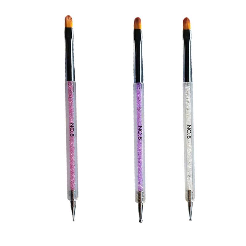 Sun Garden Nails 3 tlg. Set Spot Swirl Dotting Tool & Gelpinsel aus Rotmarderhaar - Rounded Fabrikladen