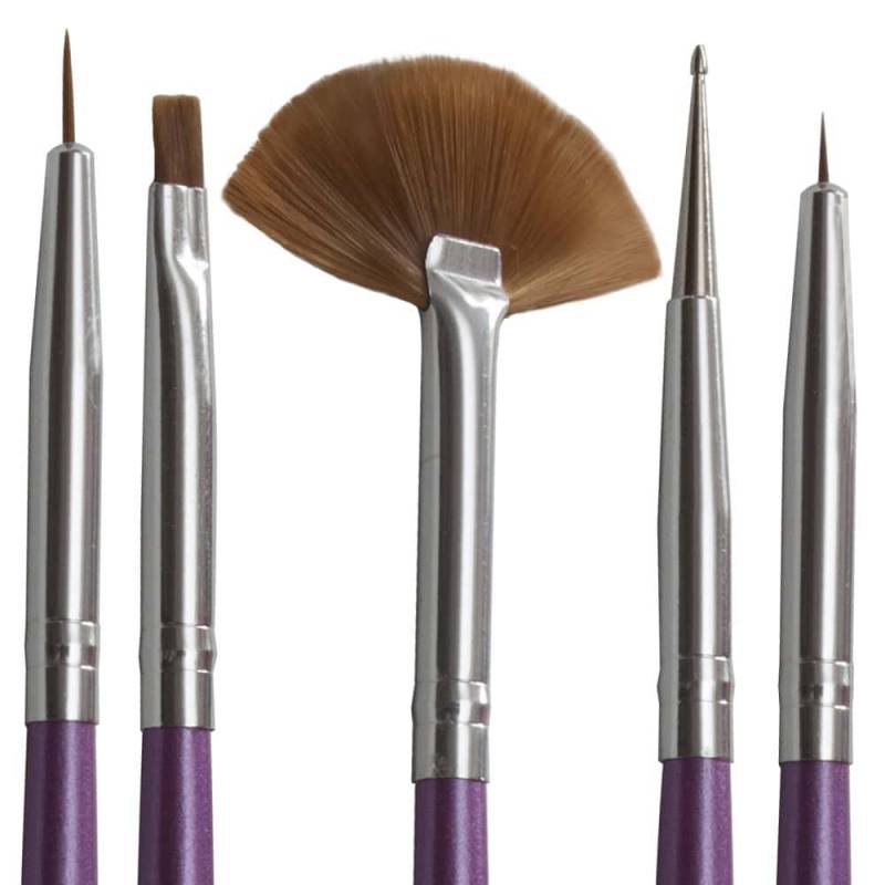 Sun Garden Nails 5 tlg. Set Gelpinsel & Nailart Pinsel aus Kunsthaar Black Friday Preise