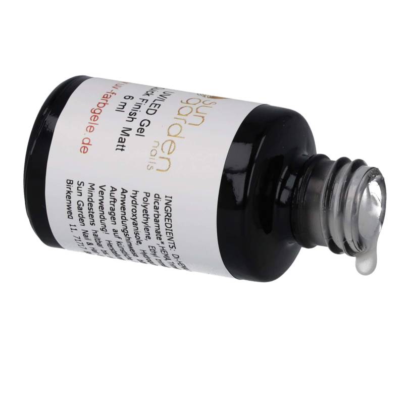 Sun Garden Nails 6ml UV Gel Matt Look Finish Klar - Pinselflasche Kostenlose Rückgabe