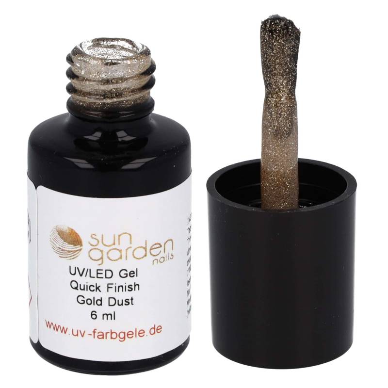 Sun Garden Nails 6ml UV Gel Quick Finish Pinselflasche - Gold Dust Begrenzte Freigabe
