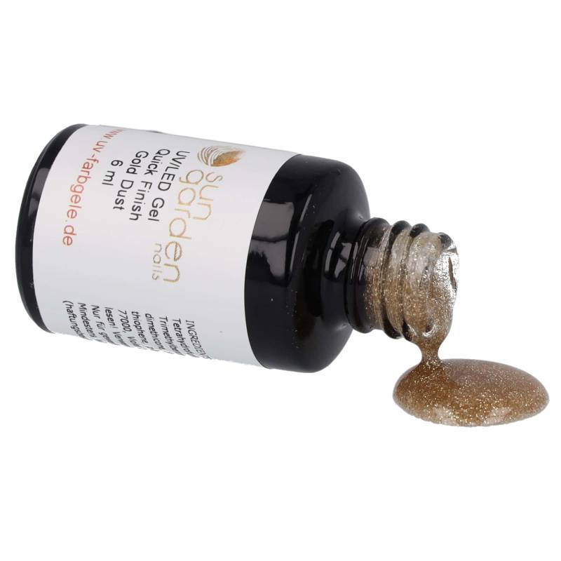 Sun Garden Nails 6ml UV Gel Quick Finish Pinselflasche - Gold Dust Begrenzte Freigabe