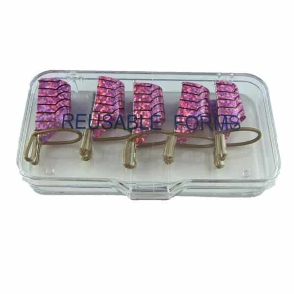 Sun Garden Nails Mehrweg-Nagel-Schablonen F0-18 pink 5 Stück Saisonschlussverkauf