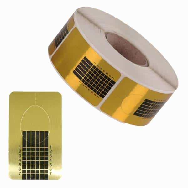 Sun Garden Nails Modellierschablonen eckig Gold 500 Stück