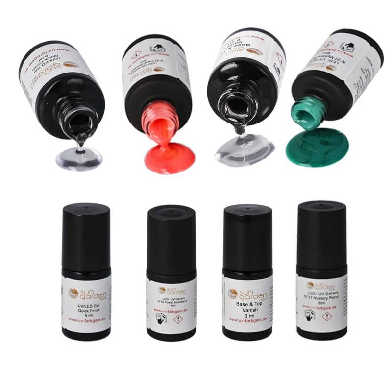 Sun Garden Nails UV Nagellack Gel Set + UV Gerät SUN9s - weiß Im Verkauf