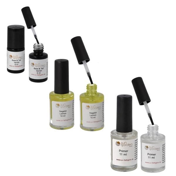 Sun Garden Nails UV Nagellack Gel + Nail Art Zubehör Set SUPREME Fabrik Onlineshop
