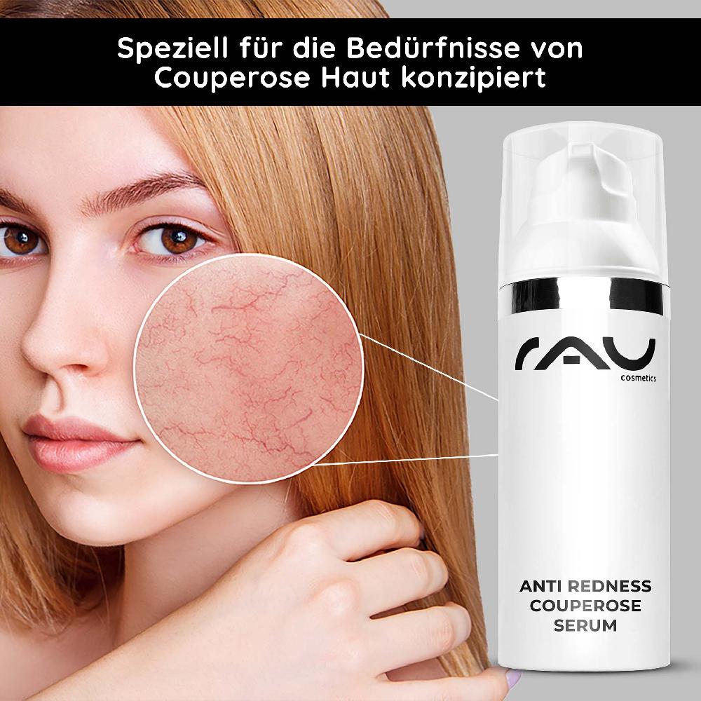 Rau Cosmetics Anti Redness Couperose Serum 50 ml bei Rosacea - wirkt Rötungen entgegen Zeitbegrenzte Promotion