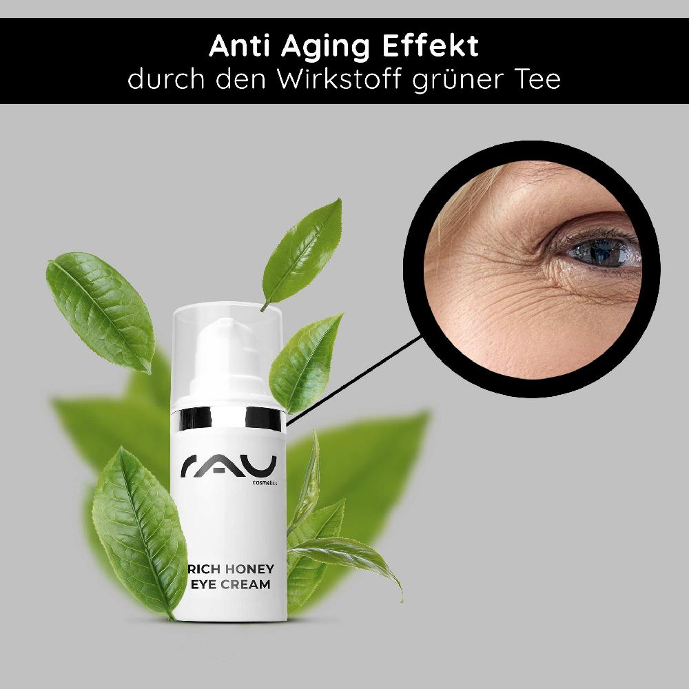 Rau Cosmetics Rich Honey Eye Cream 15 ml Reichhaltige Augencreme Discount Store für neue Produkte
