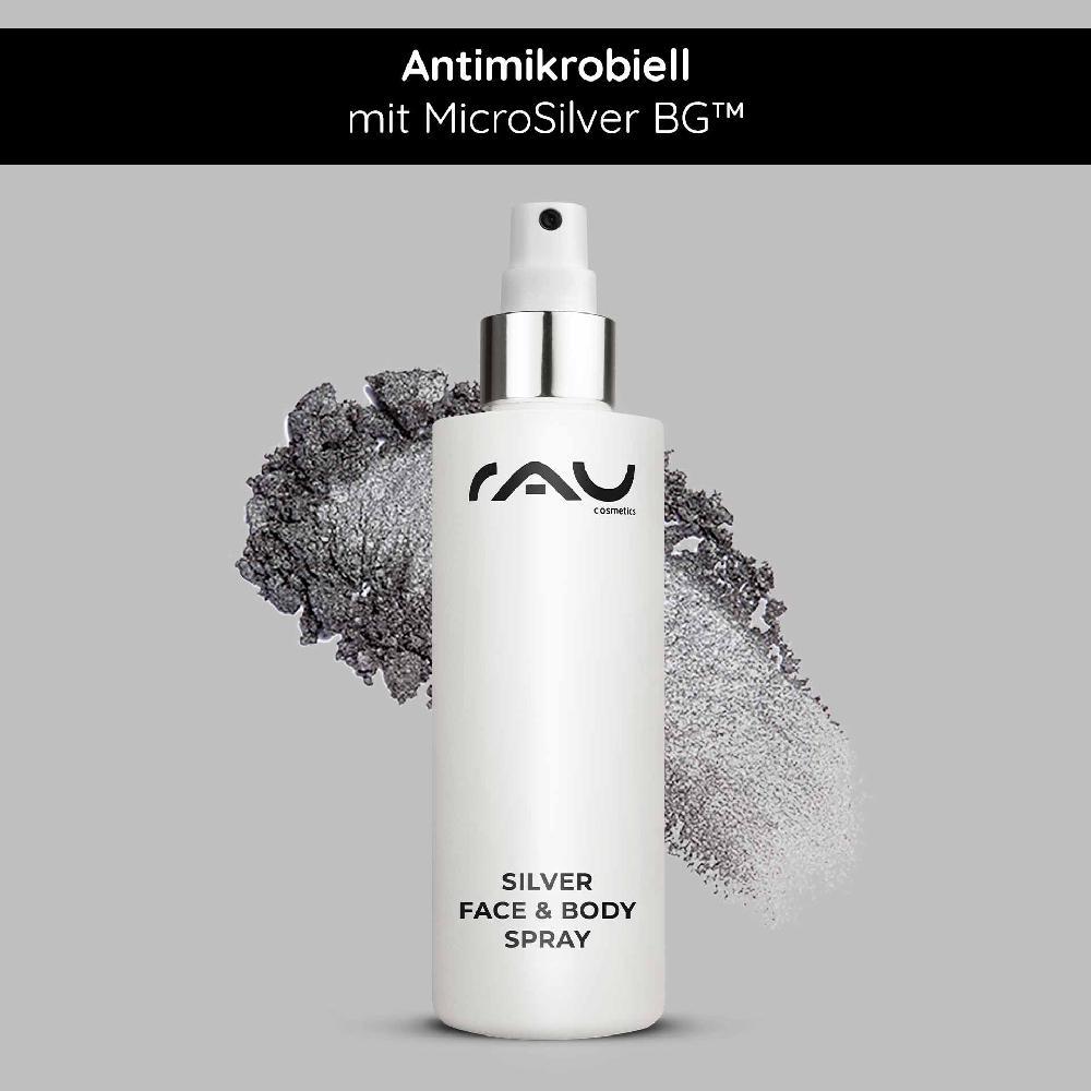 Rau Cosmetics Silver Face & Body Spray 200 ml mit Panthenol & Microsilber Super Rabatt