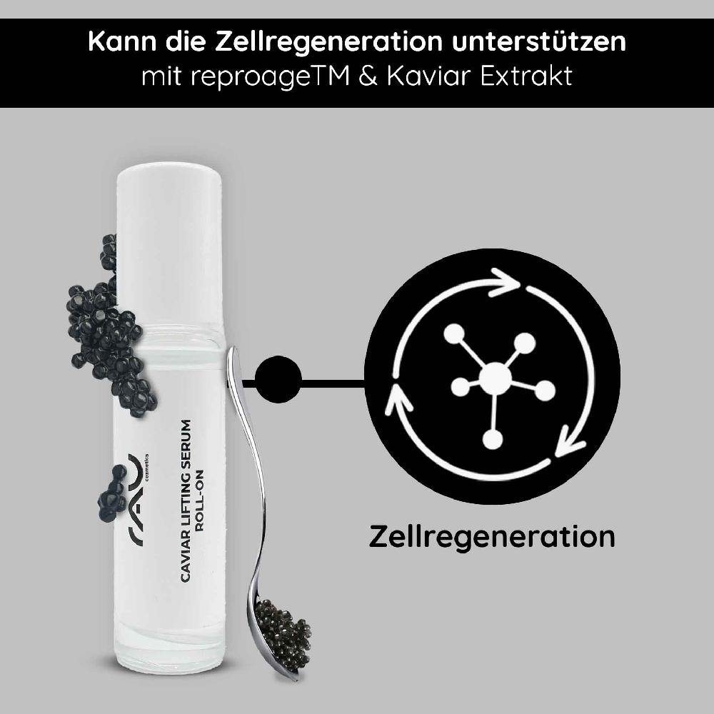 Rau Cosmetics Caviar Lifting Serum Roll-On 10 ml mit Reproage & Kaviar-Extrakt Kostenloser Versand