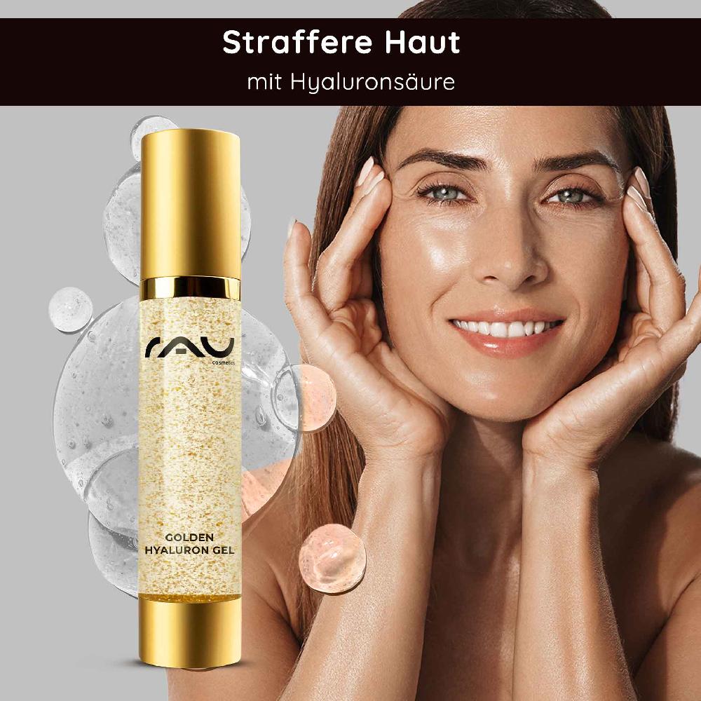 Rau Cosmetics Golden Hyaluron Gel 50 ml Anti-Aging-Gel mit 23kt Gold Günstig kaufen