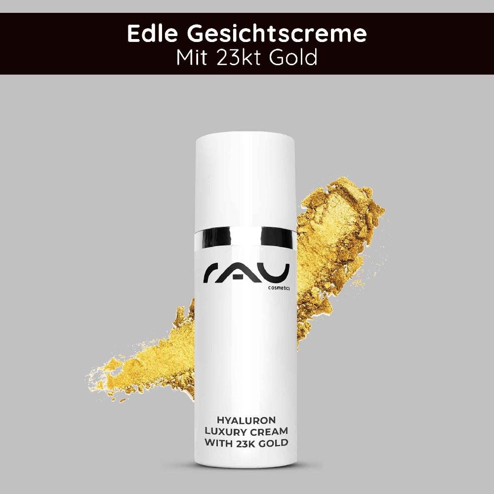 Rau Cosmetics Hyaluron Luxury Cream with 23k Gold 50 ml Anti Age Creme Begrenztes Angebot