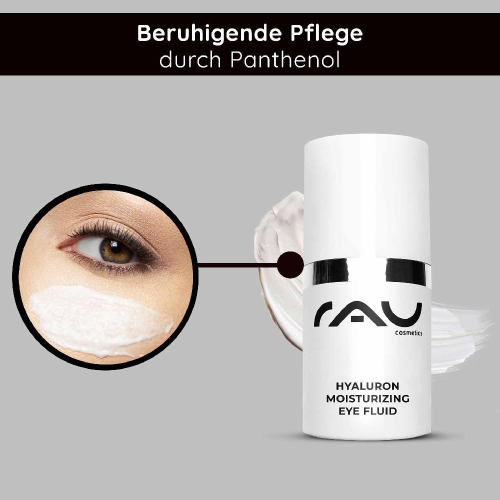 Rau Cosmetics Hyaluron Moisturizing Eye Fluid 15 ml Feuchtigkeitsgel ideal bei trockener Haut Online Shopping