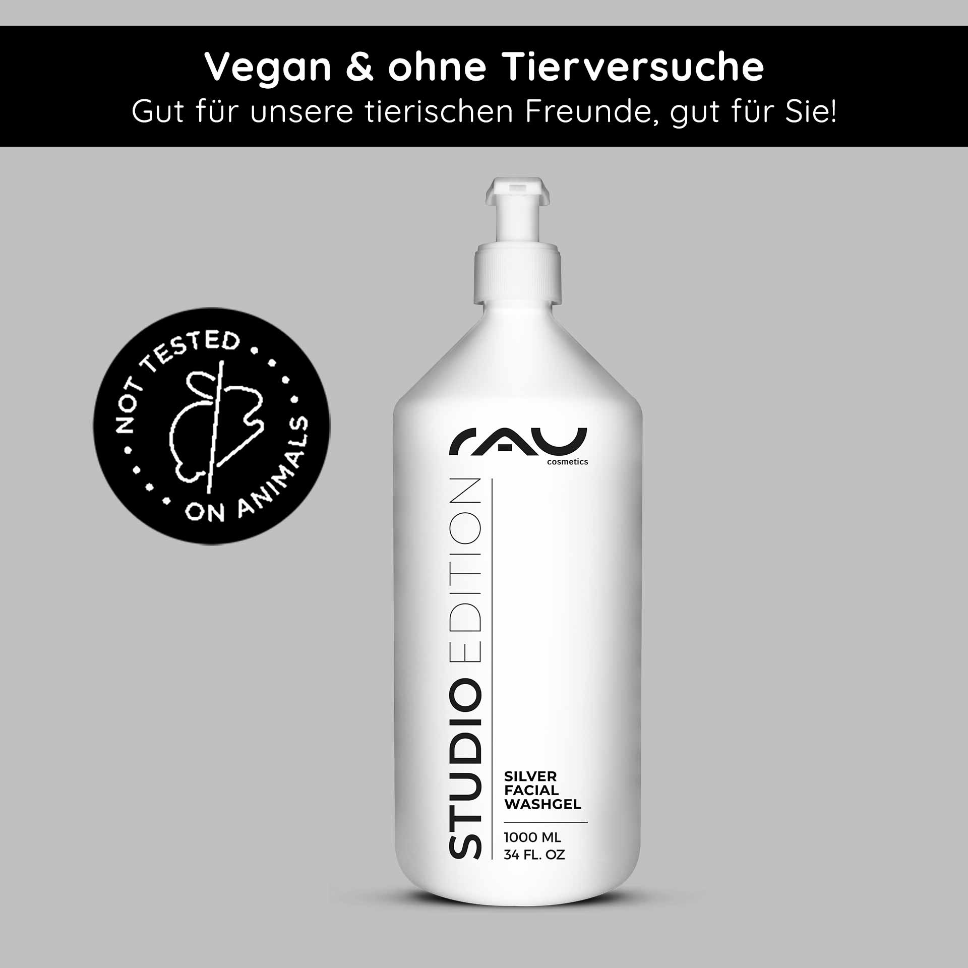 Rau Cosmetics Silver Facial Washgel 1000 ml Microsilber Waschgel Neueste Mode