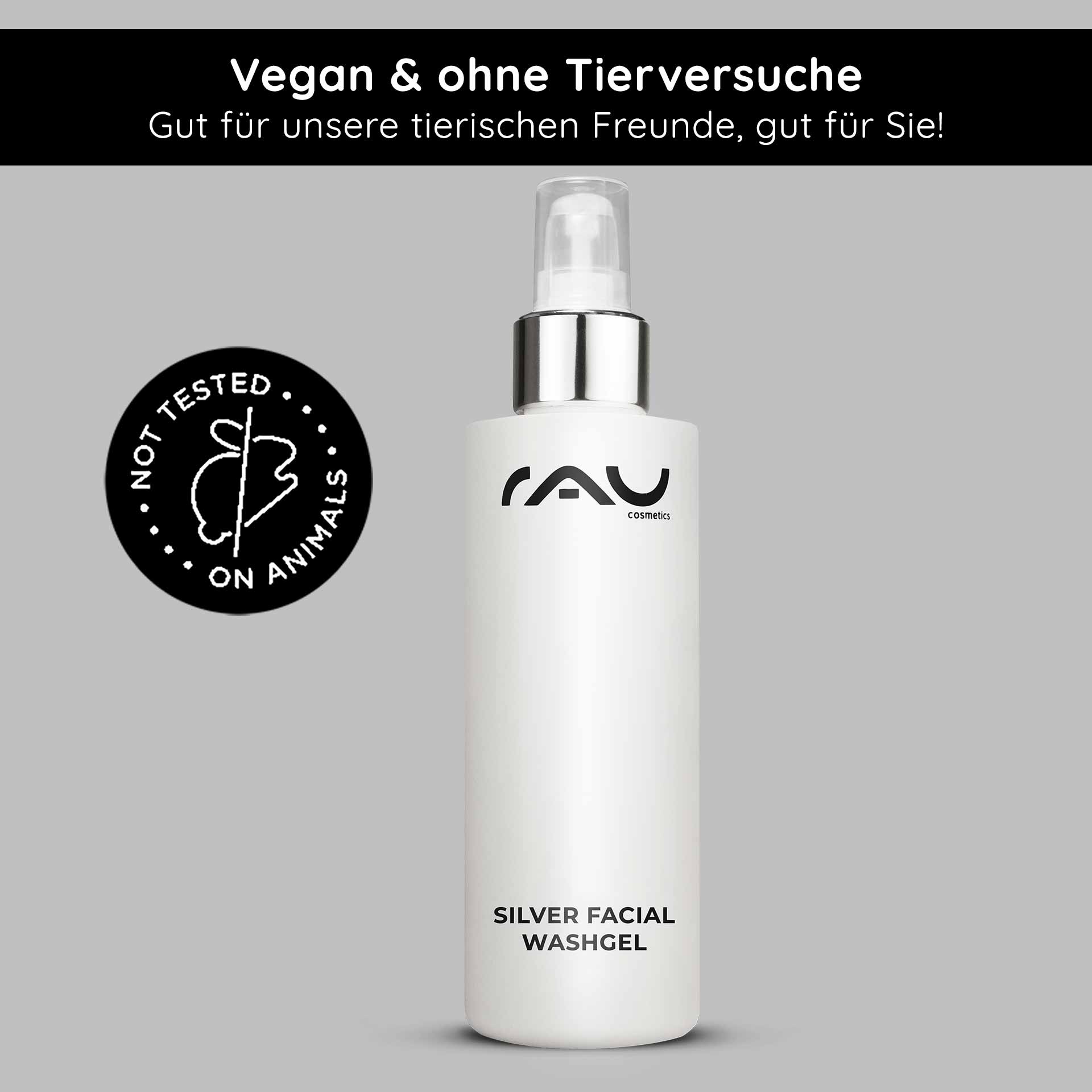 Rau Cosmetics Silver Facial Washgel 200 ml Microsilber Reiniger Online Outlet