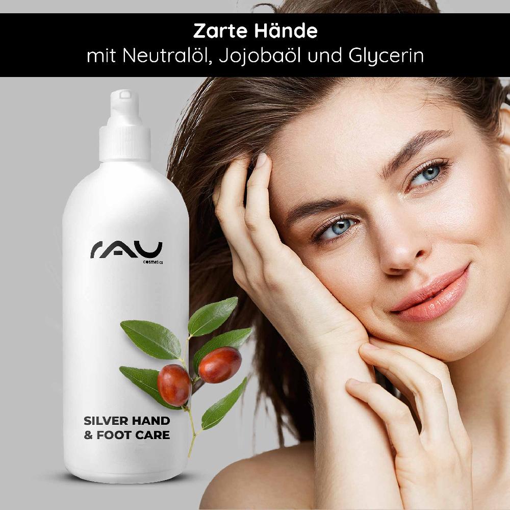 Rau Cosmetics Silver Hand & Foot Care 500 ml für Hand- & Fußcreme Zeitlich begrenztes Angebot