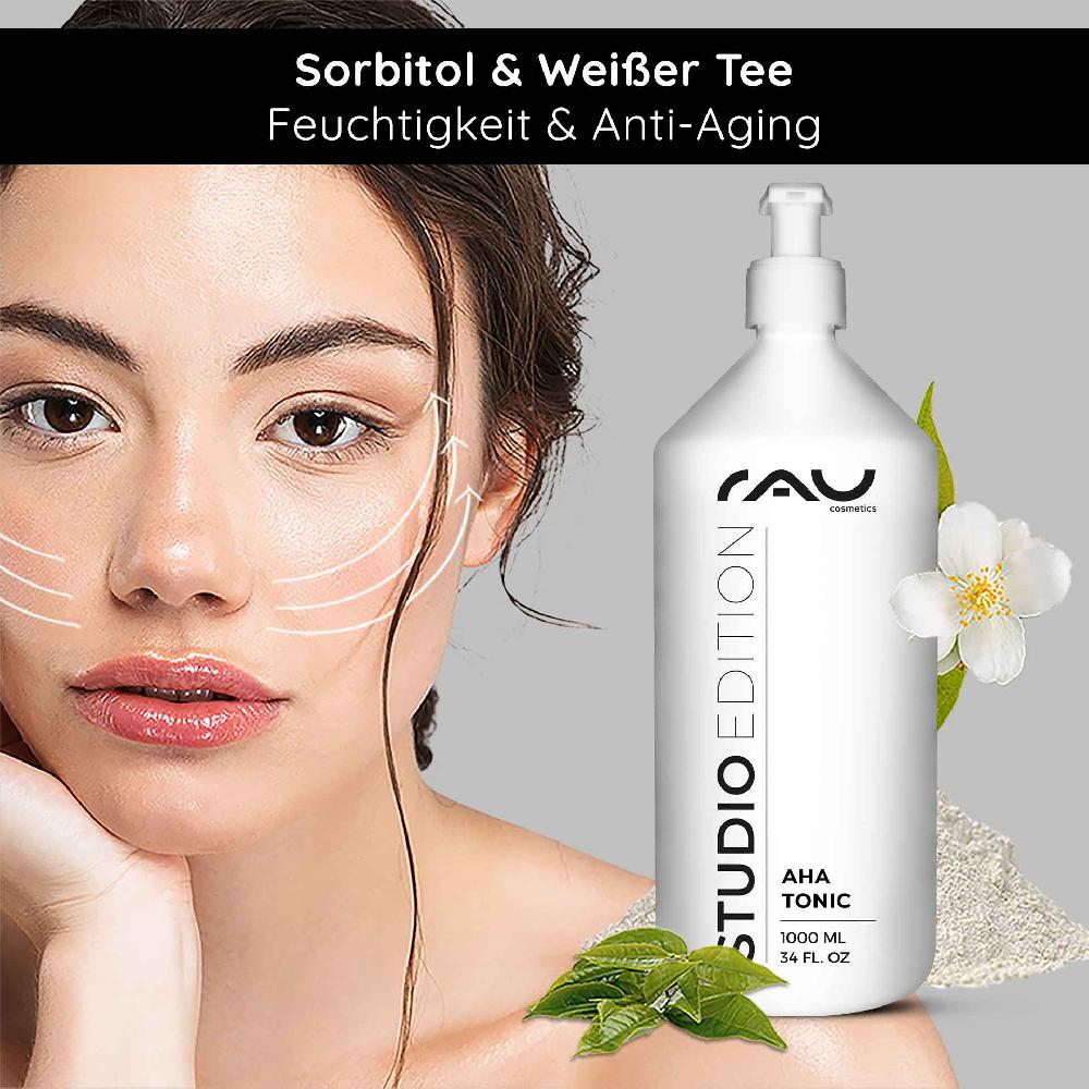 Rau Cosmetics AHA Tonic 1000 ml mildes Anti Aging Fruchtsäure Tonic Blitzangebot