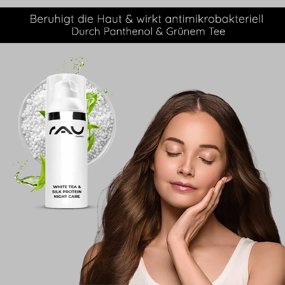 Rau Cosmetics White Tea & Silk Protein Night Care 50 ml Nachtcreme Bestseller