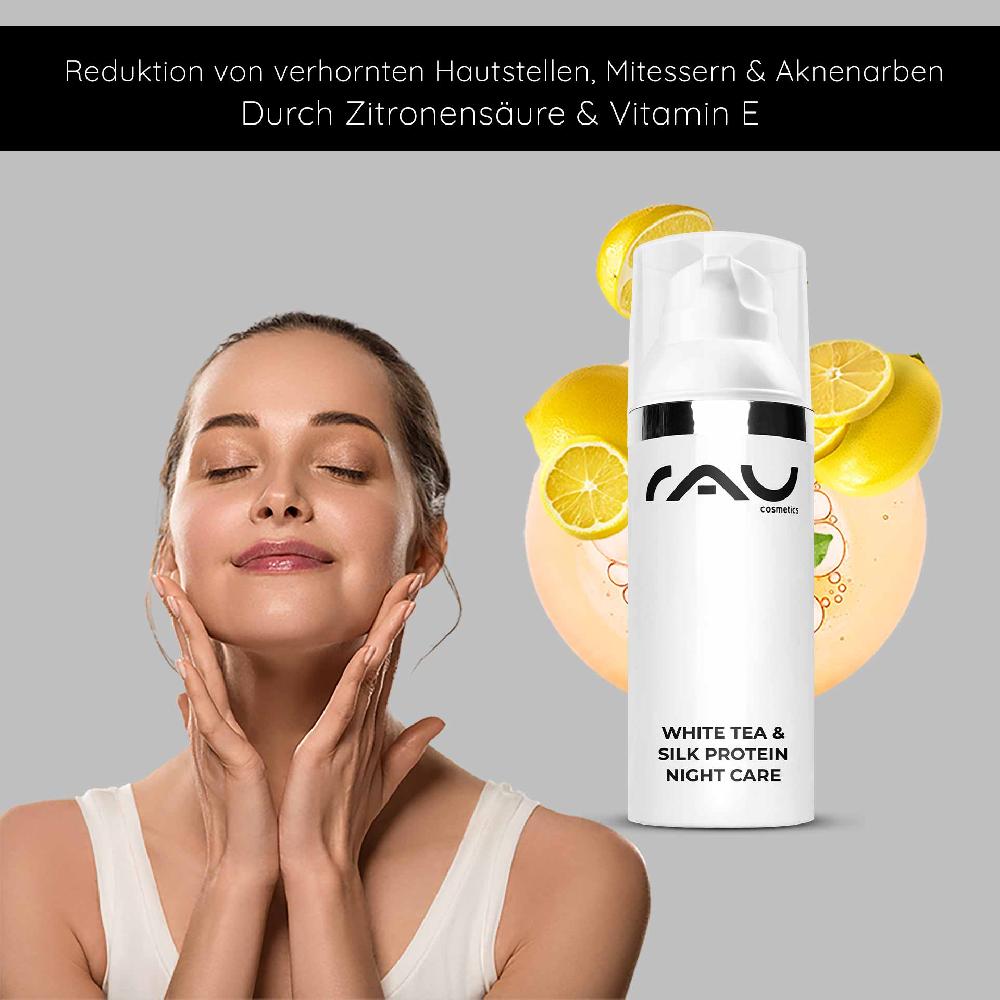 Rau Cosmetics White Tea & Silk Protein Night Care 50 ml Nachtcreme Bestseller