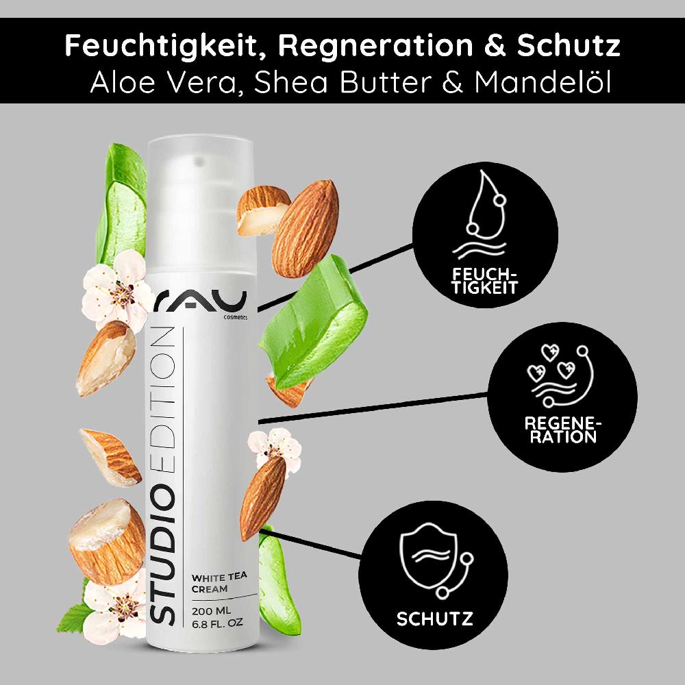 Rau Cosmetics White Tea Cream 200 ml Anti Aging Creme mit Weißem Tee Saisonale Angebote