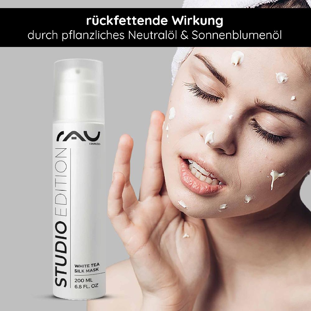 Rau Cosmetics White Tea Silk Mask 200 ml Reichhaltige Creme & Maske Kauf eins, bekomm eins gratis