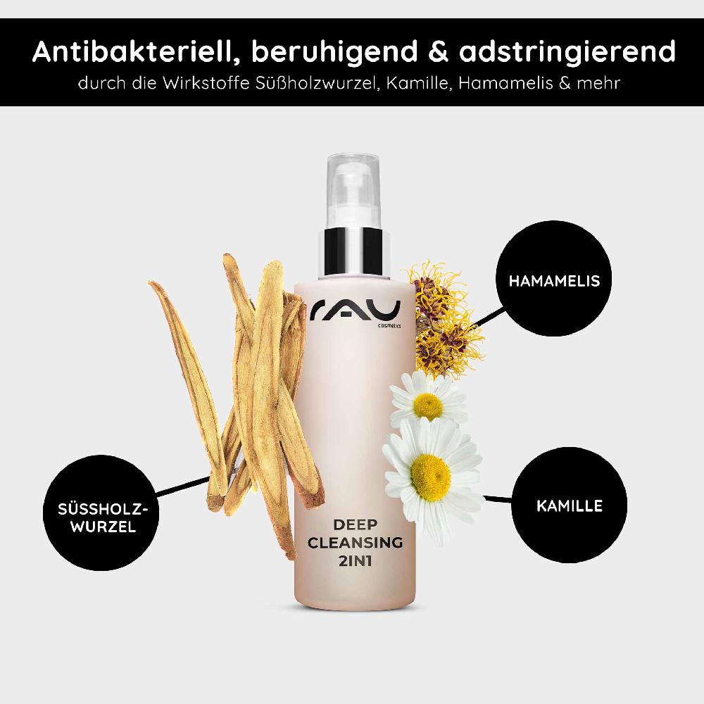 Rau Cosmetics Deep Cleansing 2in1 200 ml 2in1 Gesichtswasser JETZT KAUFEN