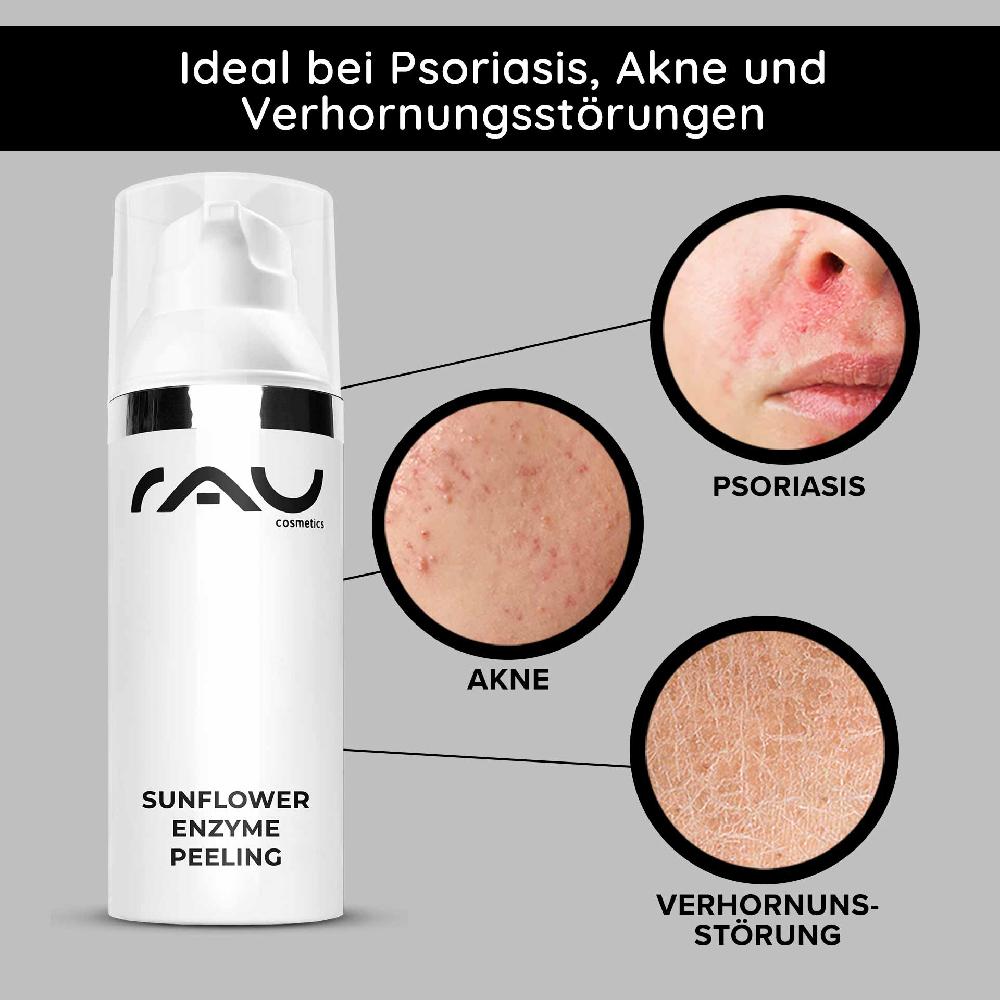 Rau Cosmetics Sunflower Enzyme Peeling 50 ml Chemisches Enzymepeeling Letzter Tag