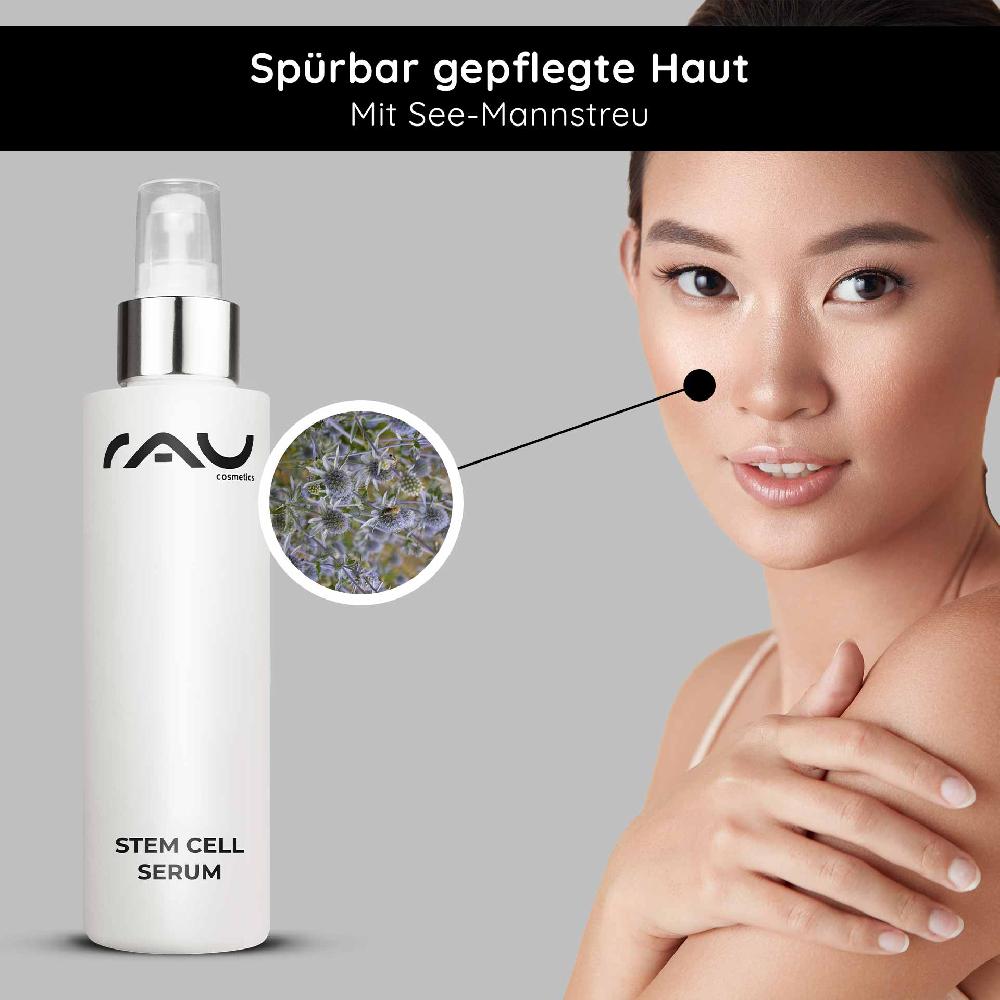 Rau Cosmetics Stem Cell Serum 100 ml Anti-Aging Stammzellen Serum für reife & trockene Haut Vierteljährliche Förderung